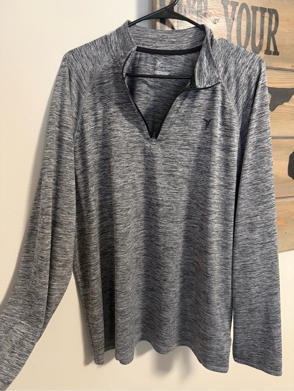 Heathered Gray Old Navy Active Quarter-Zip